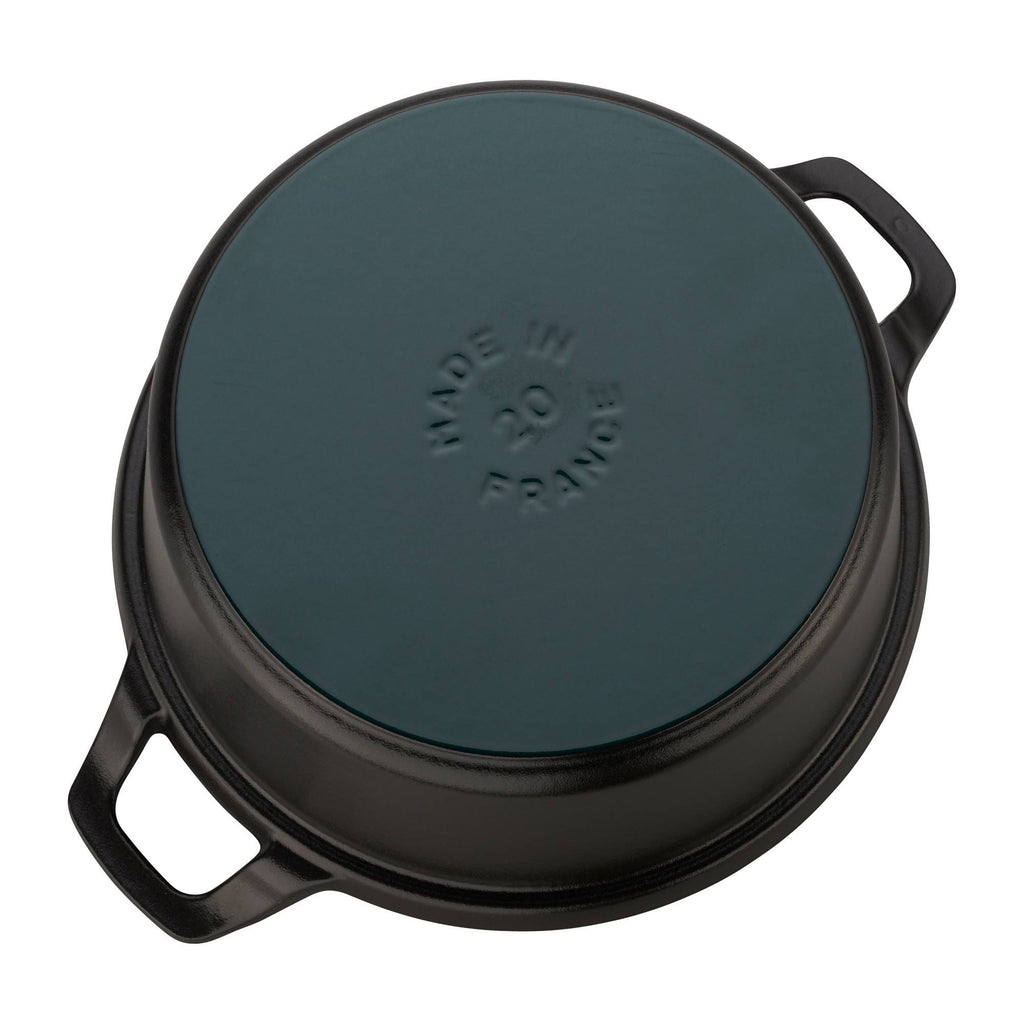 Cast Iron 2.75-qt Round with Glass Lid - Matte Black U52815