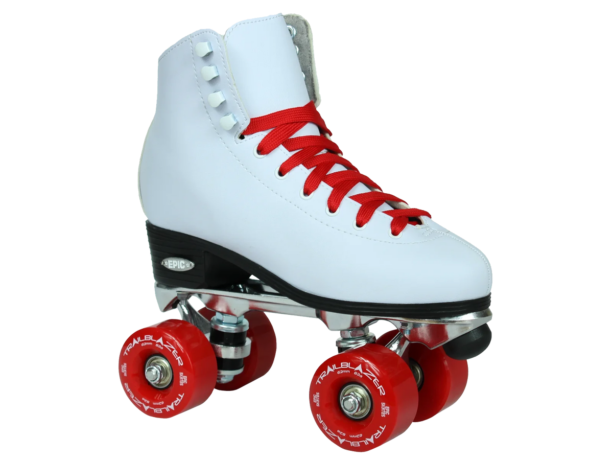 White/Red Quad Roller Skates Package I133544