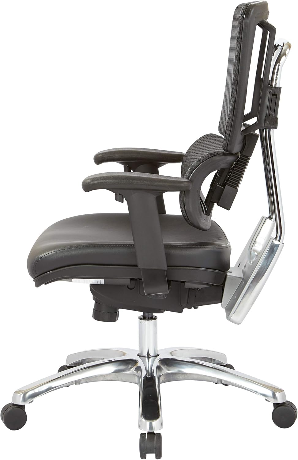 Black Mesh Back Managers Chair with Polished Aluminum Base O236474