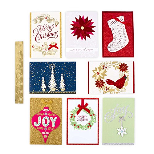 Assorted Boxed Christmas Cards Set Pack of 24 with Envelopes J803