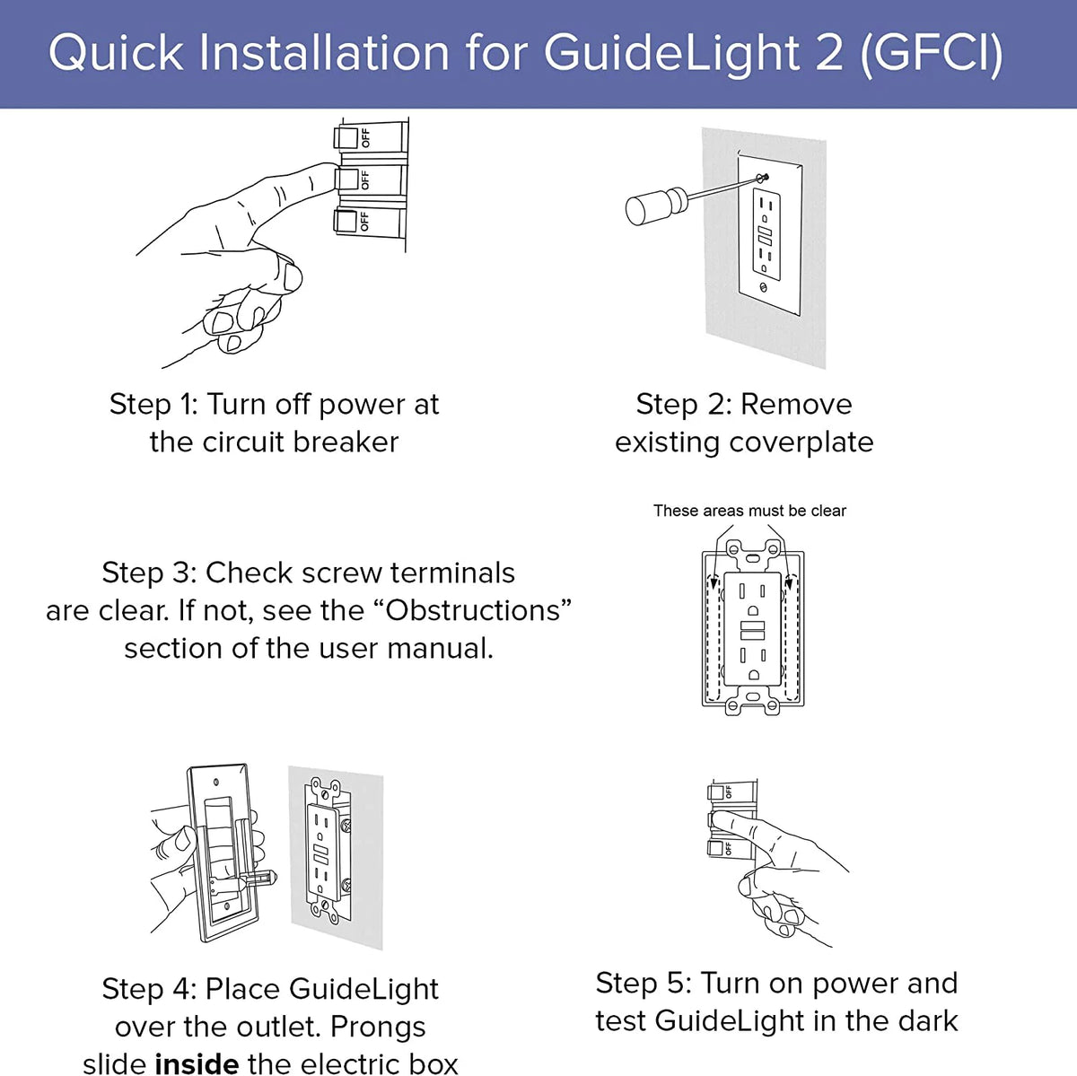 Light Almond GFCI Outlet Wall Plate with LED Night Light A542118