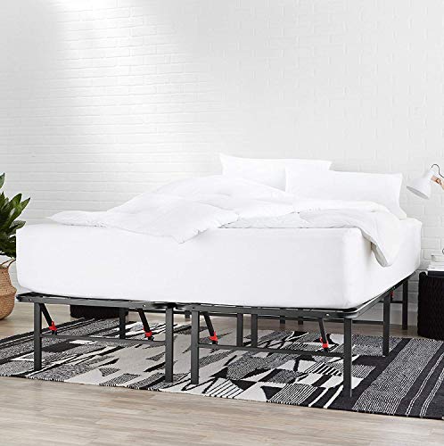 Black Twin Size Metal Platform Bed Frame with Storage Z39859