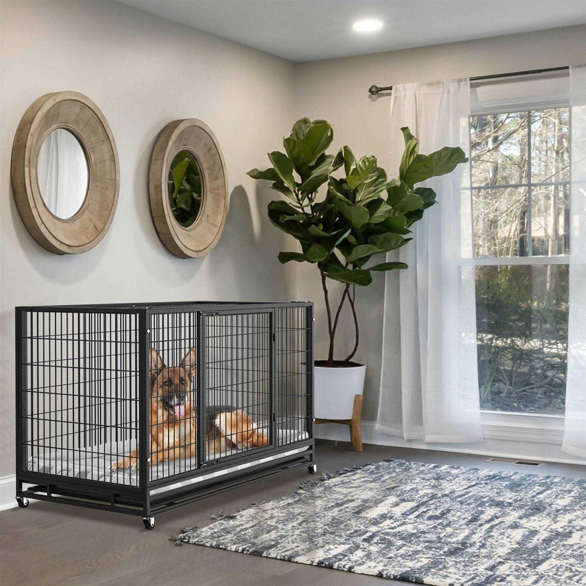 48/38 inch Heavy Duty Dog Crate B422