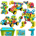 195 Pcs STEM Building Blocks Toy Set with Storage Box U239
