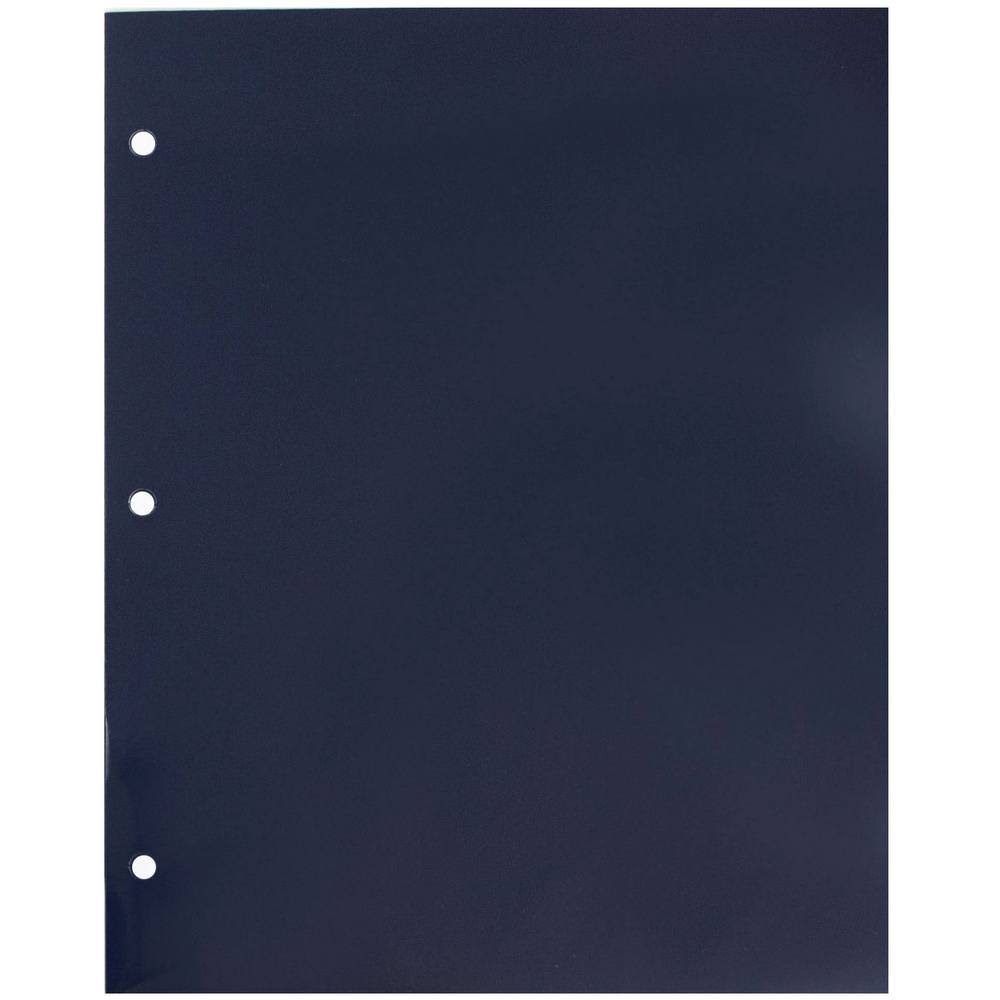 Navy Blue 2 Pocket 3 Hole Punched Folders, 50/Box J85173