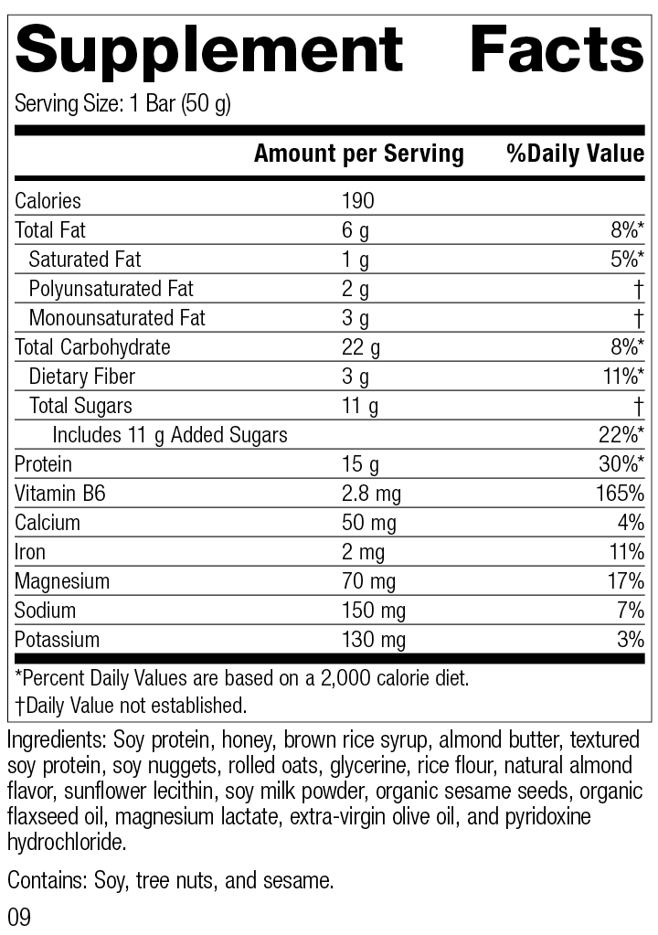 Soy Almond Crunch 18 1.75 oz. Bars S6091