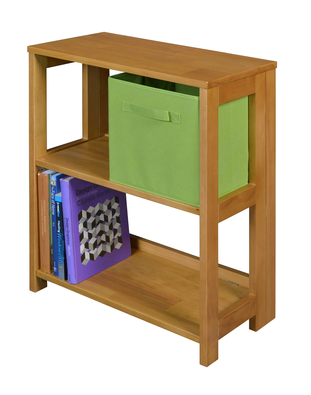 Medium Oak 2 Shelf Wood Bookcase L33140