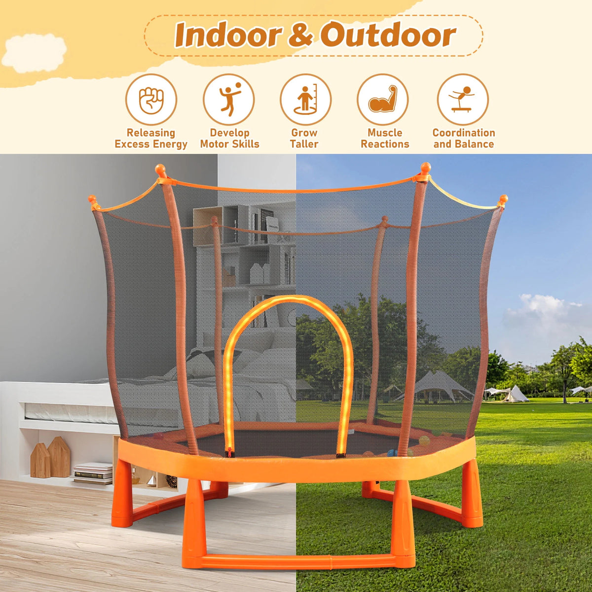 6FT Trampoline with Enclosure A63022