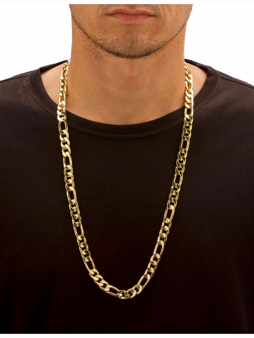 Figaro-Link Necklace in Yellow Goldtone 24" or 30" (9mm) H577