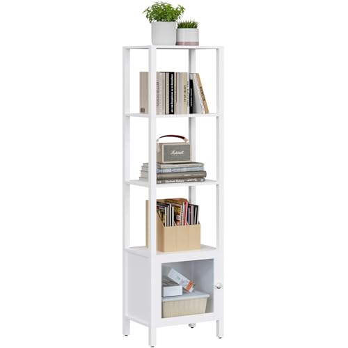 6 Tier Narrow Bookcase with Door T998290
