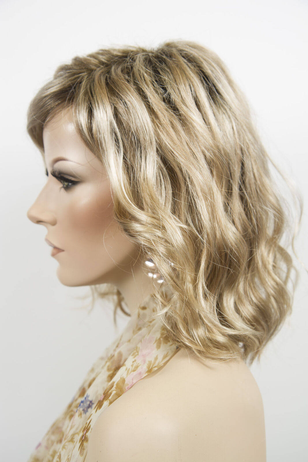 Dark Brown Dark Auburn Wavy Straight Wigs A66066