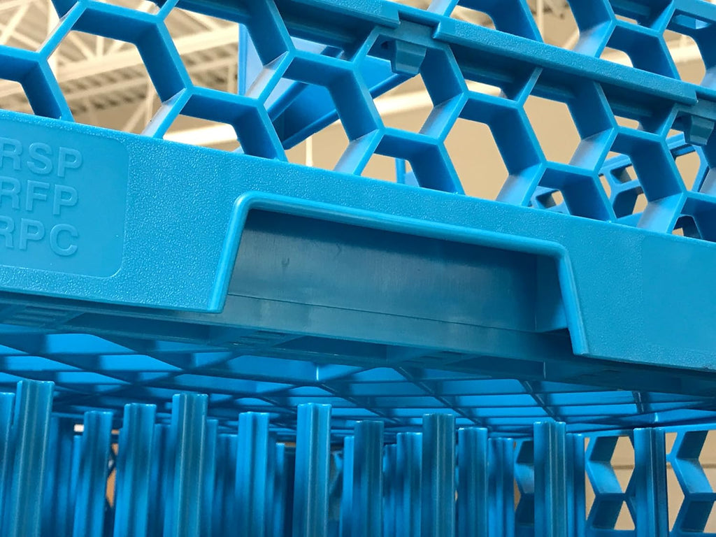 9 Compartment Glass Rack with 2 Extenders, Blue (Pack of 3) M322455
