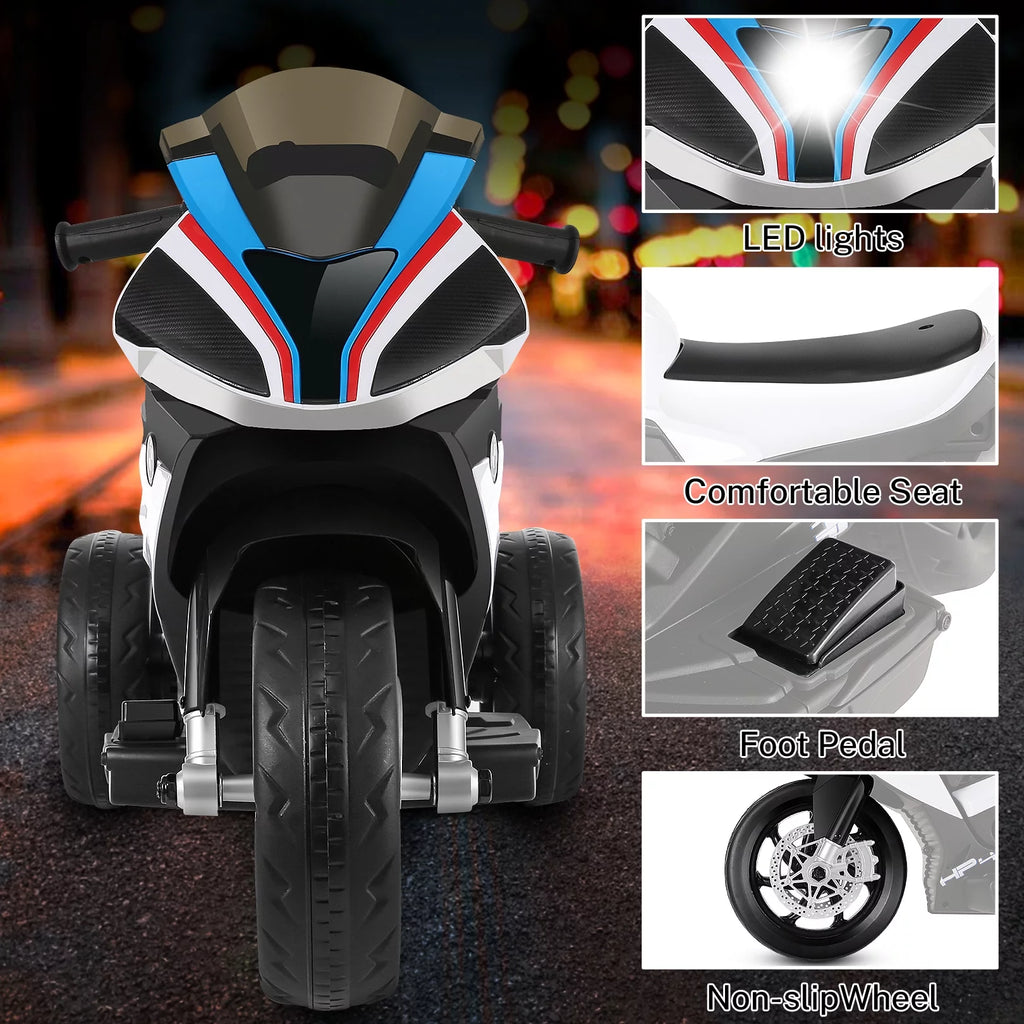 12V White 3 Wheels Kids Ride on Motorcycle G991