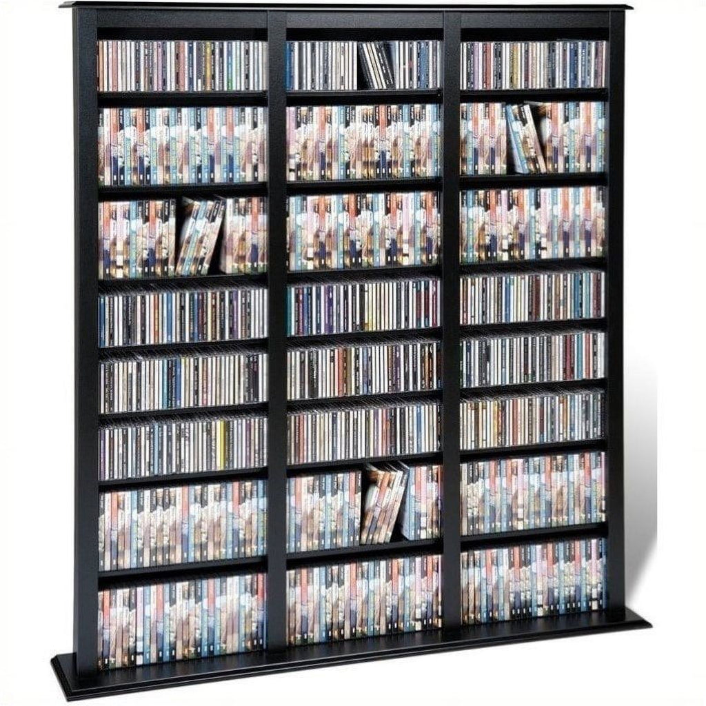 64" Triple CD DVD Media Storage Rack in Black N915255