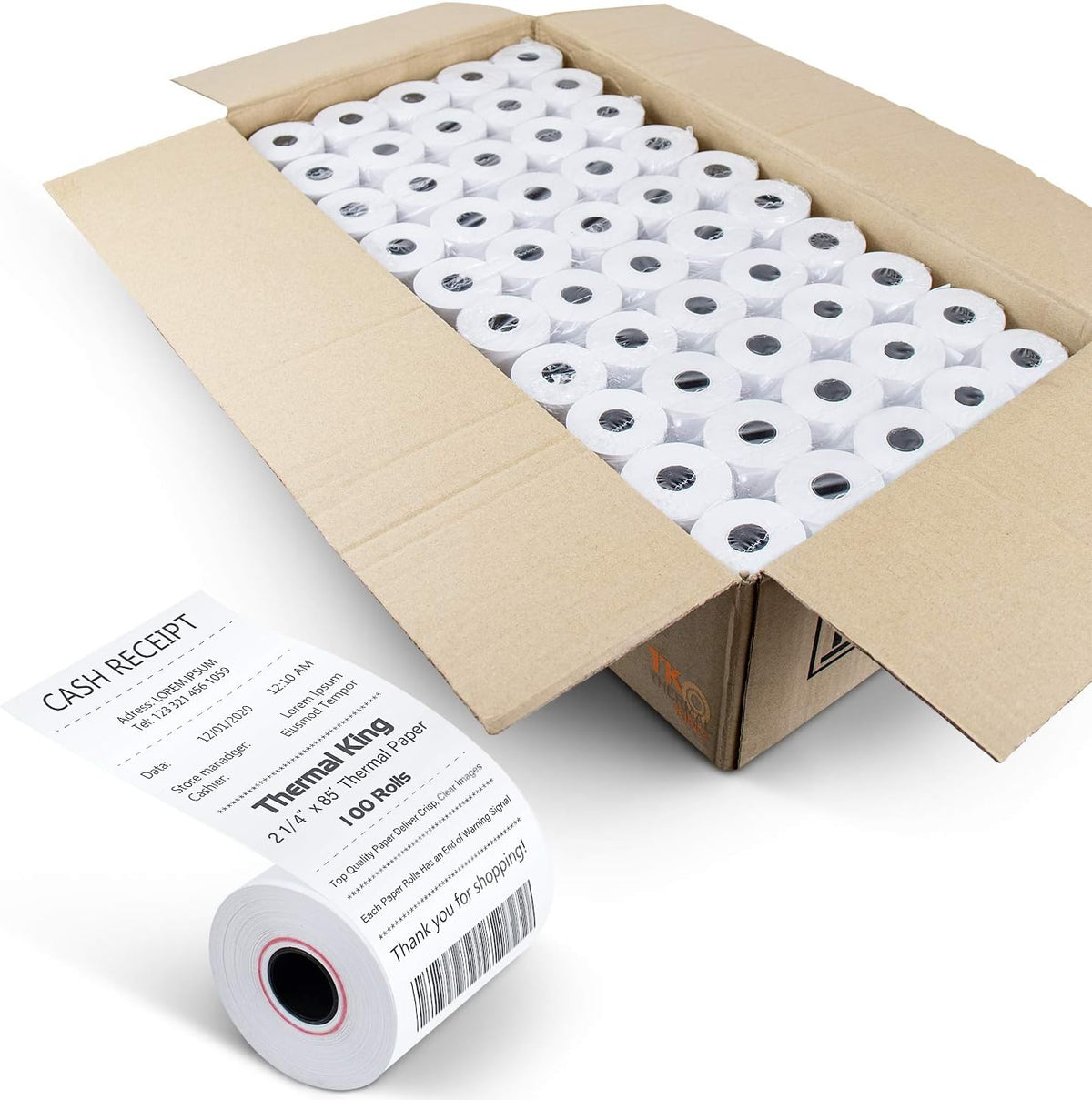 2-1/4 x 85' Thermal Paper, 100 Rolls X347