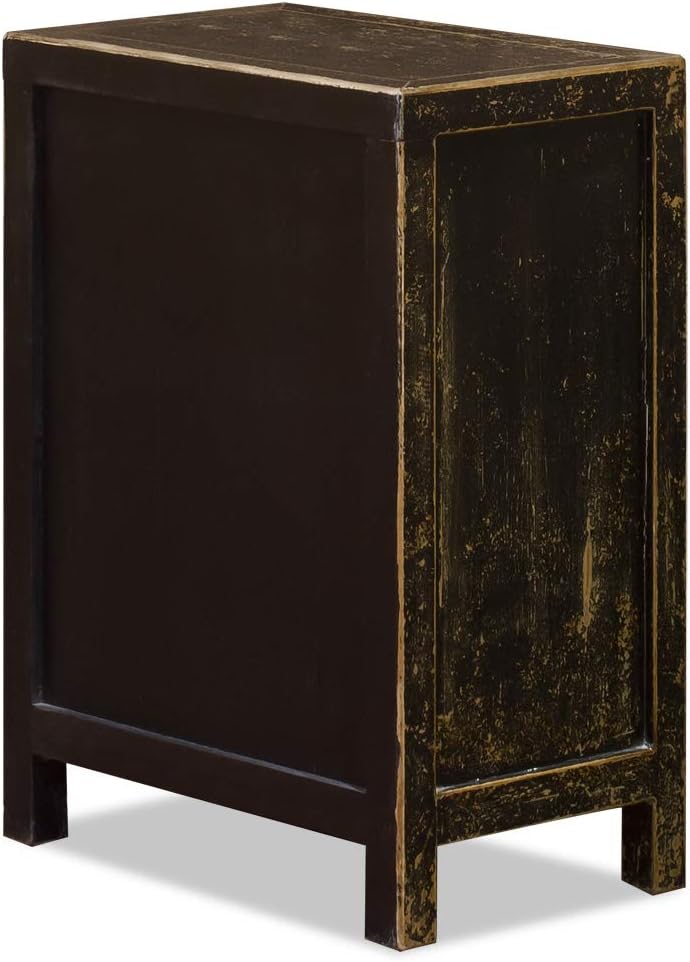 Distressed Red and Black Chinese Cabinet P6592