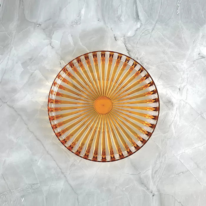 Round Tray Amber O54663