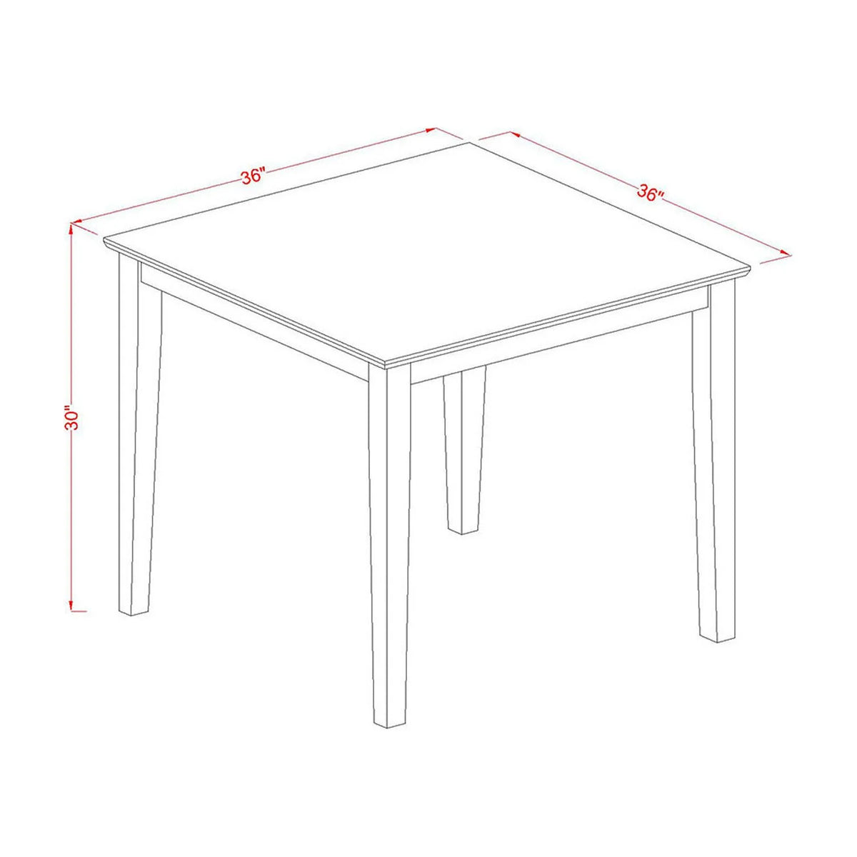 3 Pc Square Kitchen Table and 2 Dining Chairs X247861