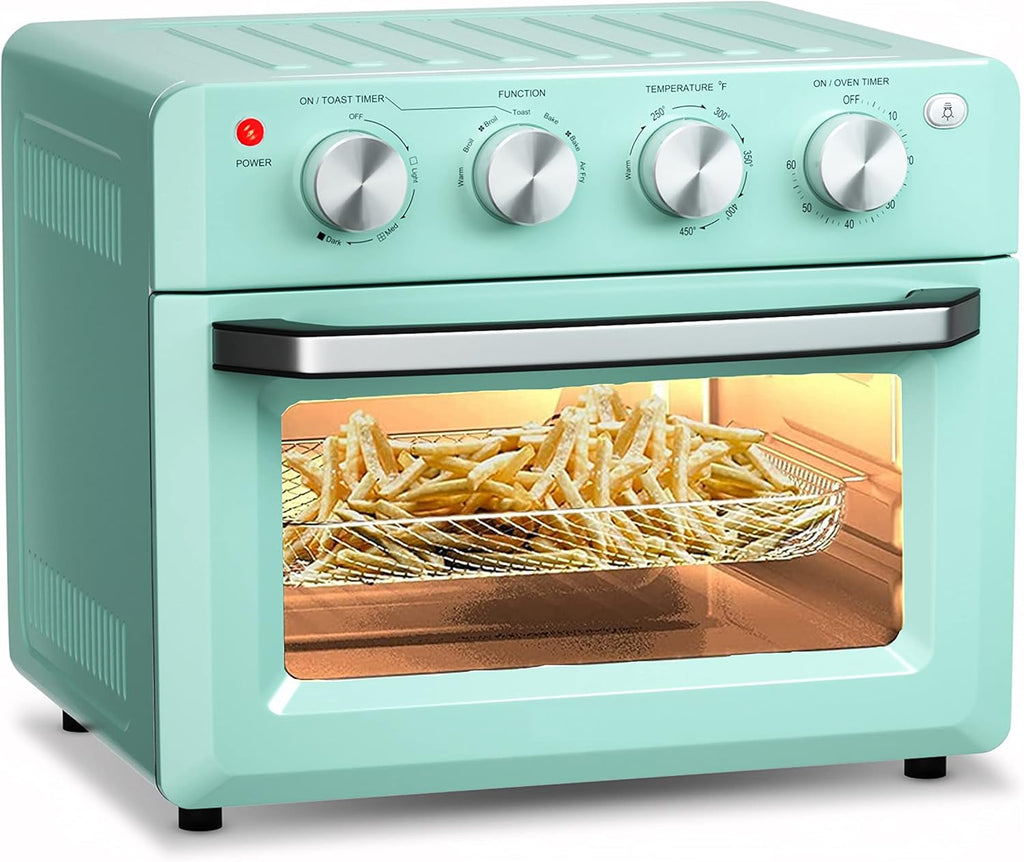 7 in 1 Air Fryer Toaster Oven, 19 QT Convection Oven, 1550W, Green H24044