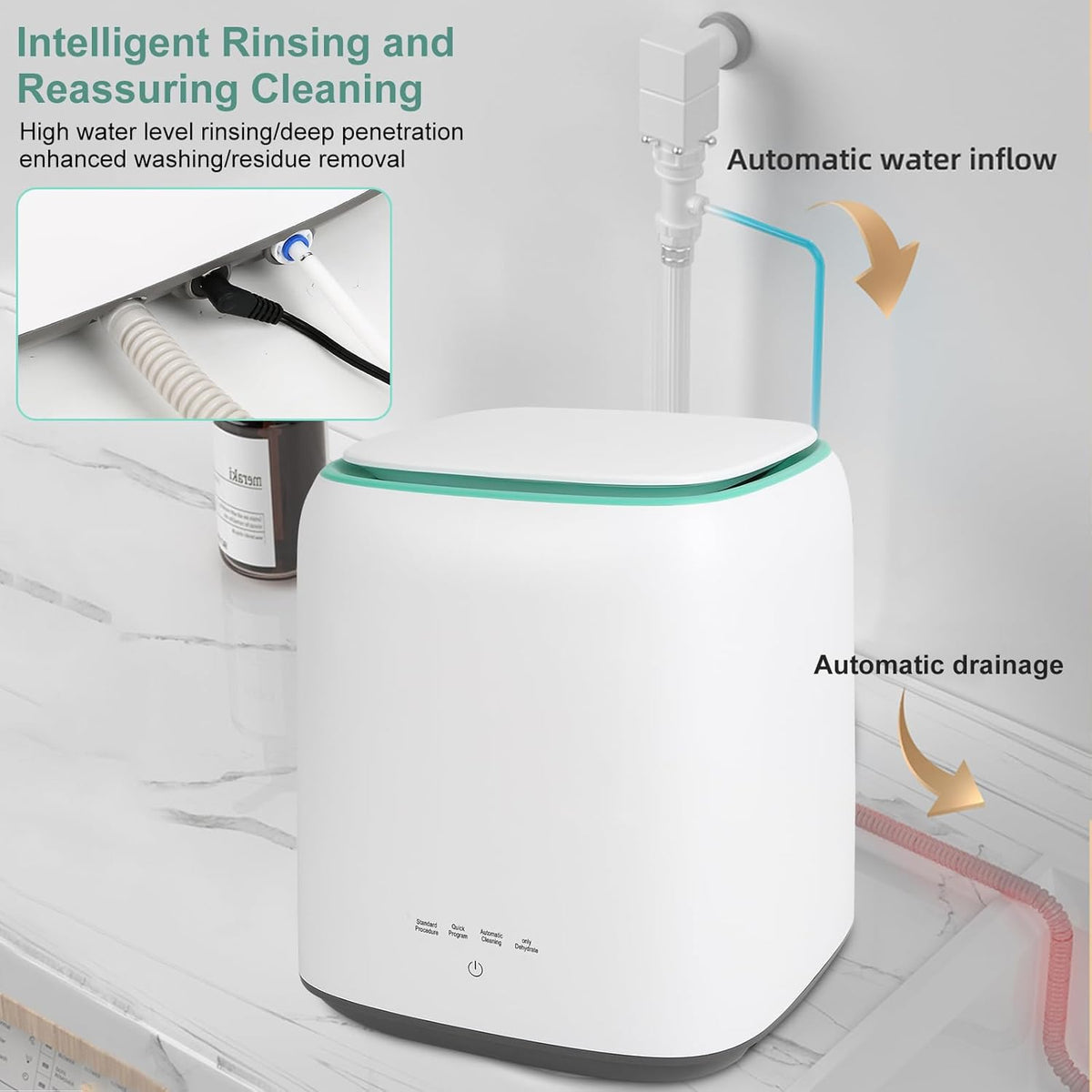 Mini portable washing machine with spin dryer Y350559