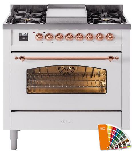 36 Dual Fuel Natural Gas Range with Copper Trim E569231