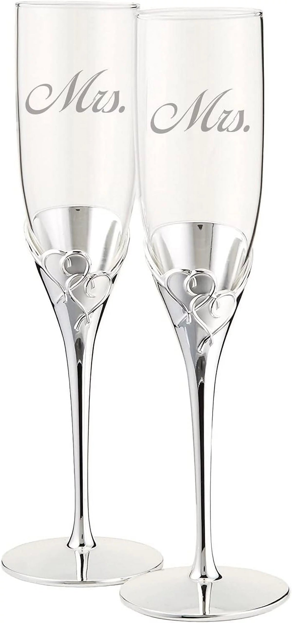 Set Of 2 Engraved Champagne Flutes F41240