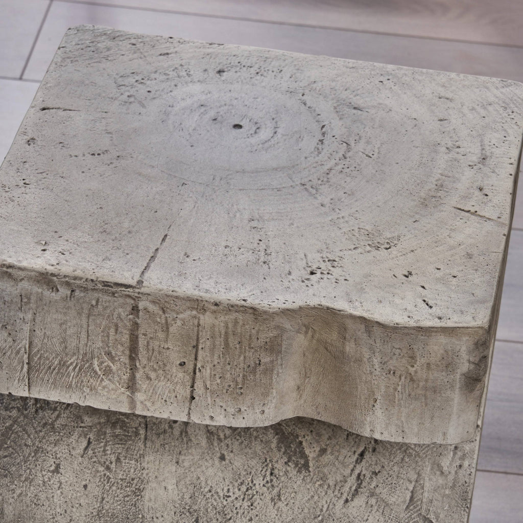 16 in. Light Gray Concrete Accent Table K1765