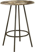 Bar Table, 30-Inch, Cappuccino/Marble/Coffee V73810