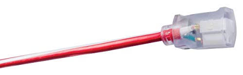 Red White and Blue 100-Feet 12/3 Extension Cord with Lighted End O9905