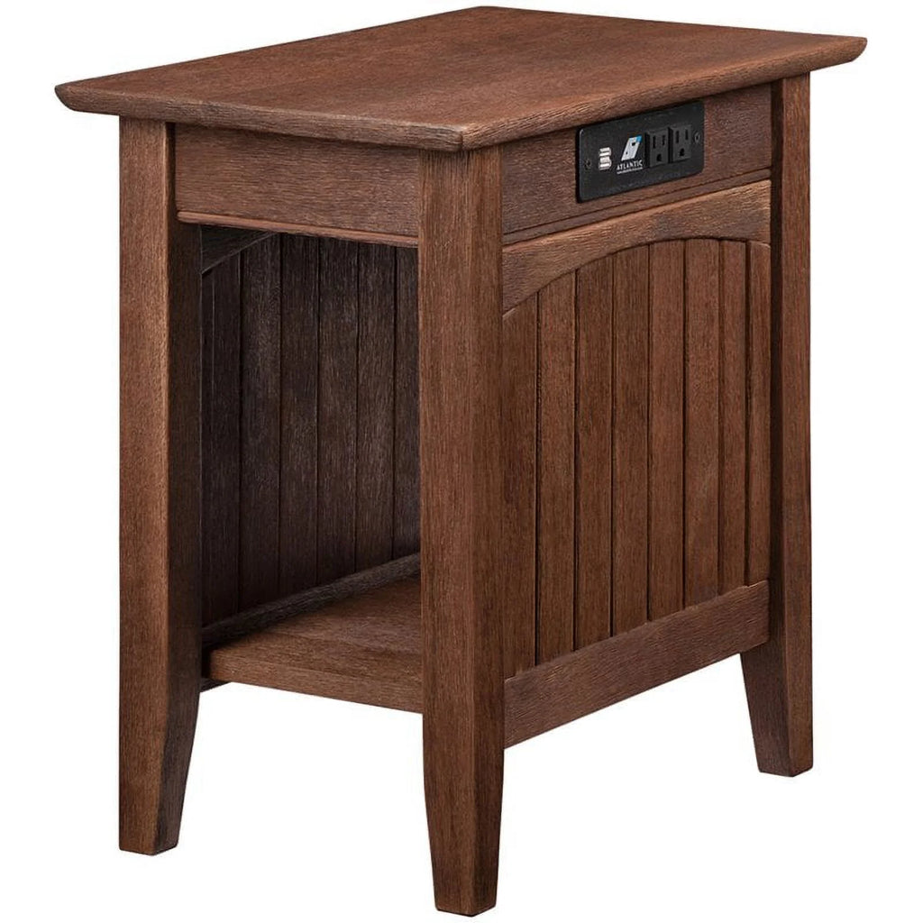 2 Piece Wood End Table Set in Burnt Amber U6145