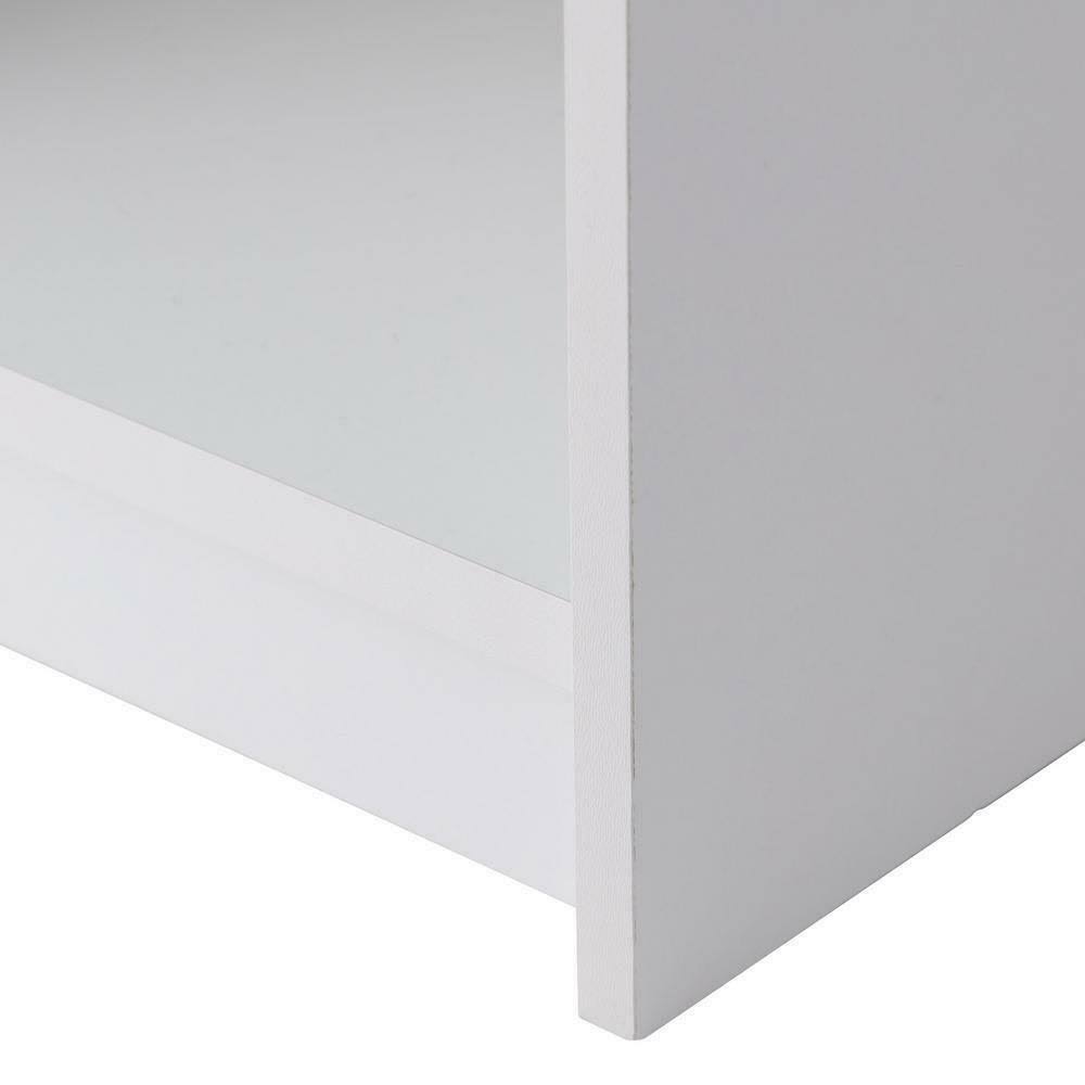 White 2-Tier Offset Bookcase X6257
