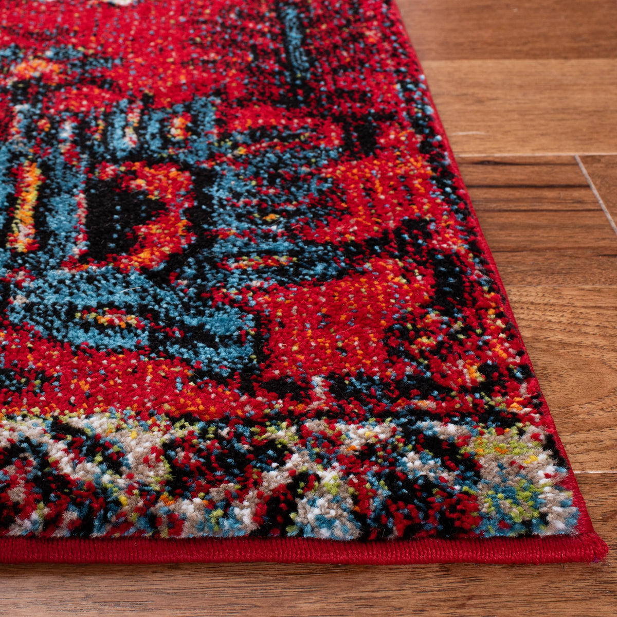 Red / Blue Vintage Rug V620936