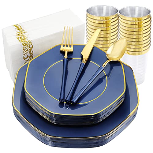 350 Pcs Plastic Dinnerware Set for 50 Guests V3071