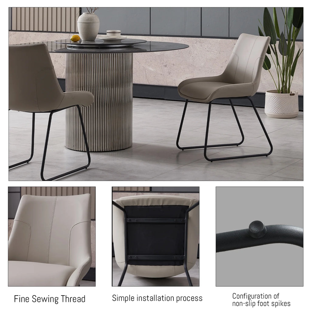 Faux Leather Dining Chair Set of 2 U28444