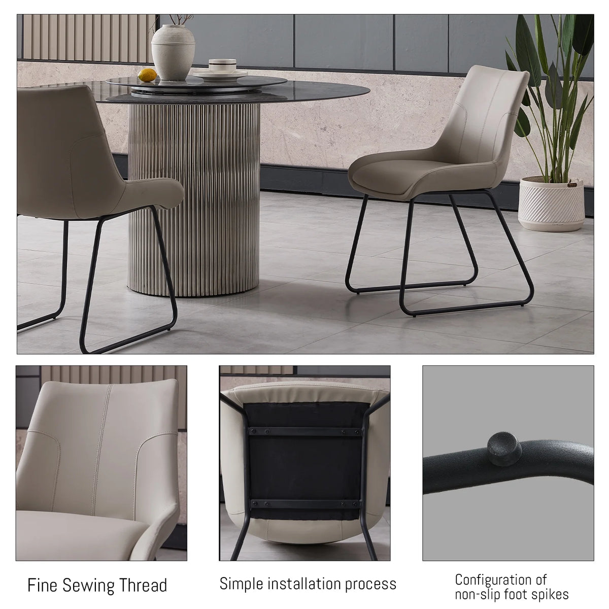 Faux Leather Dining Chair Set of 2 U28444