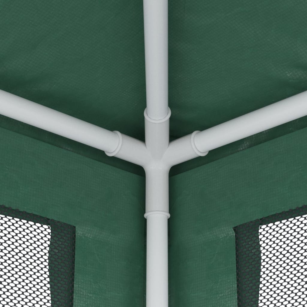 Green 9.8'x13.1' HDPE Party Tent with 4 Mesh Sidewalls S112