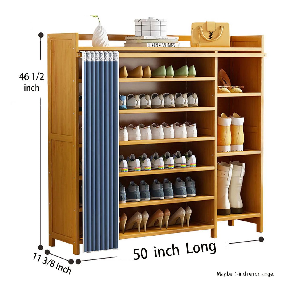 6 Tier Bamboo Wood Shoe Rack W565