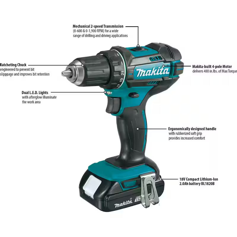18V Lithium-Ion Cordless Compact 2-Piece Combo Kit A43192