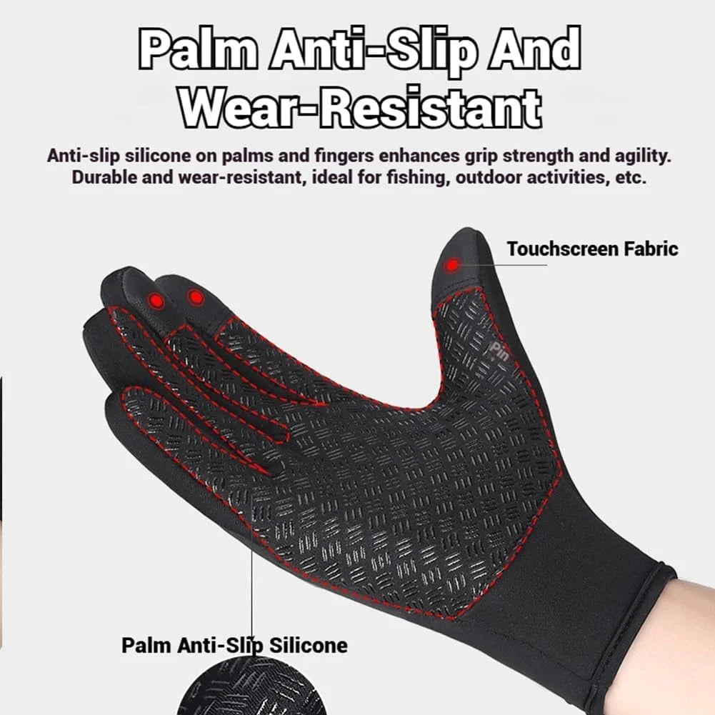 Waterproof Windproof Thermal Touchscreen Gloves with Non-Slip Grip S1516