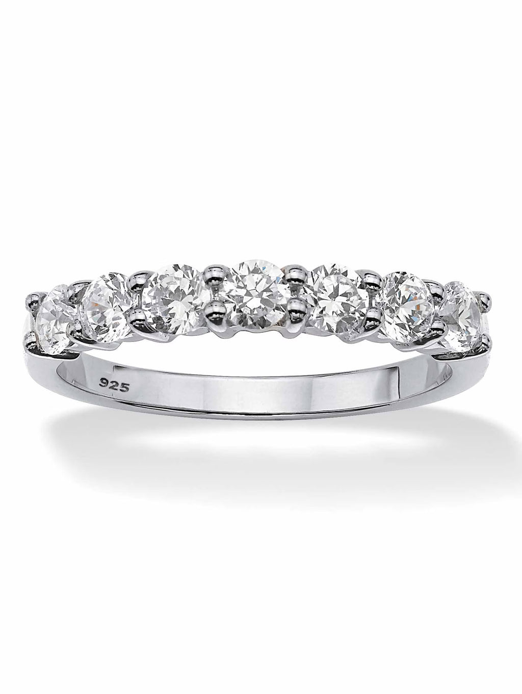 Round Cubic Zirconia Wedding Band Ring in Solid 10k Yellow Gold C16106
