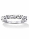 Round Cubic Zirconia Wedding Band Ring in Solid 10k Yellow Gold C16106