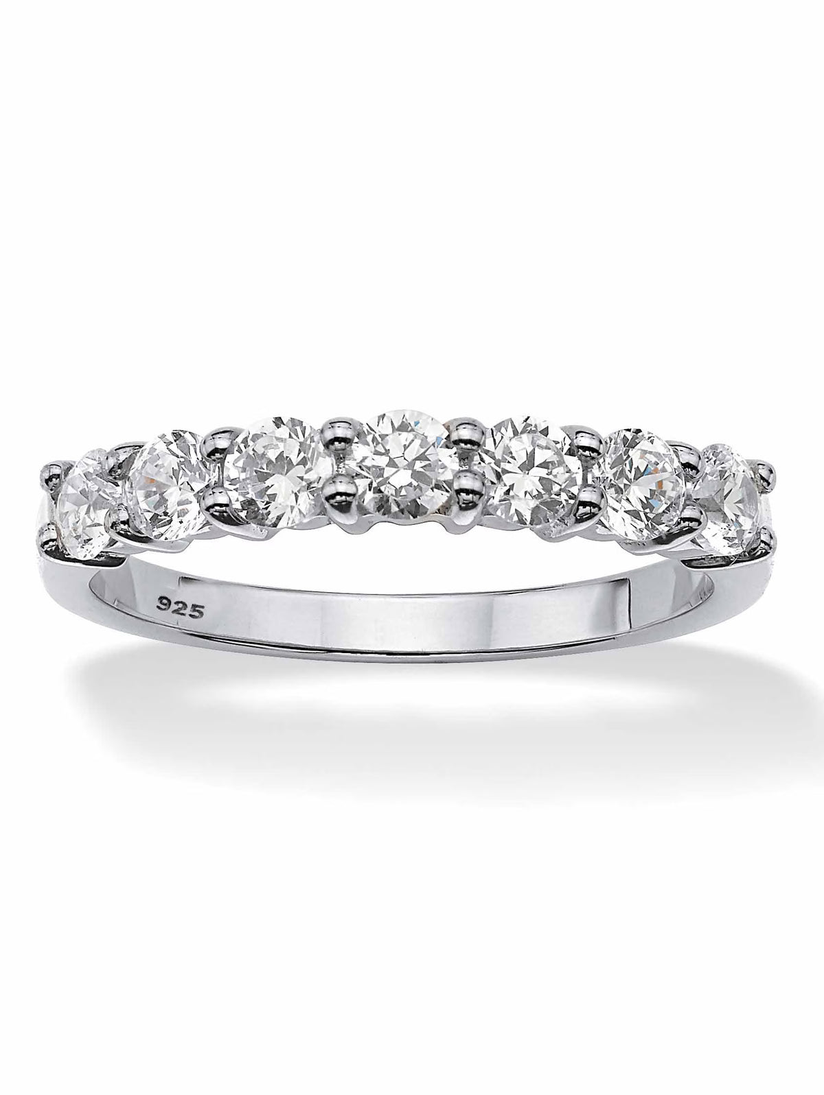 Round Cubic Zirconia Wedding Band Ring in Solid 10k Yellow Gold C16106
