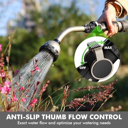 Heavy Duty Metal Garden Hose Wand with 10 Spray Patterns K3062
