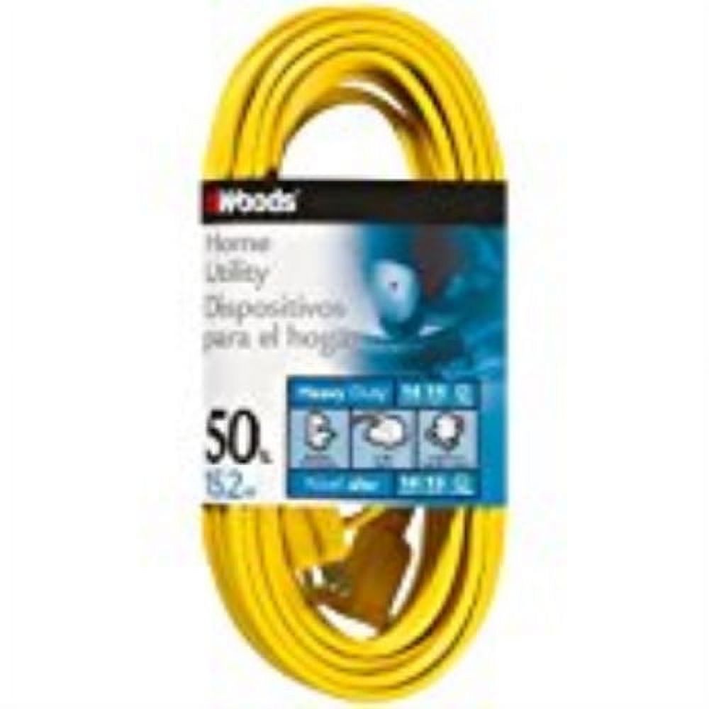 Yellow Flat Vinyl Extension Cord 14/3 x 50' Z92805