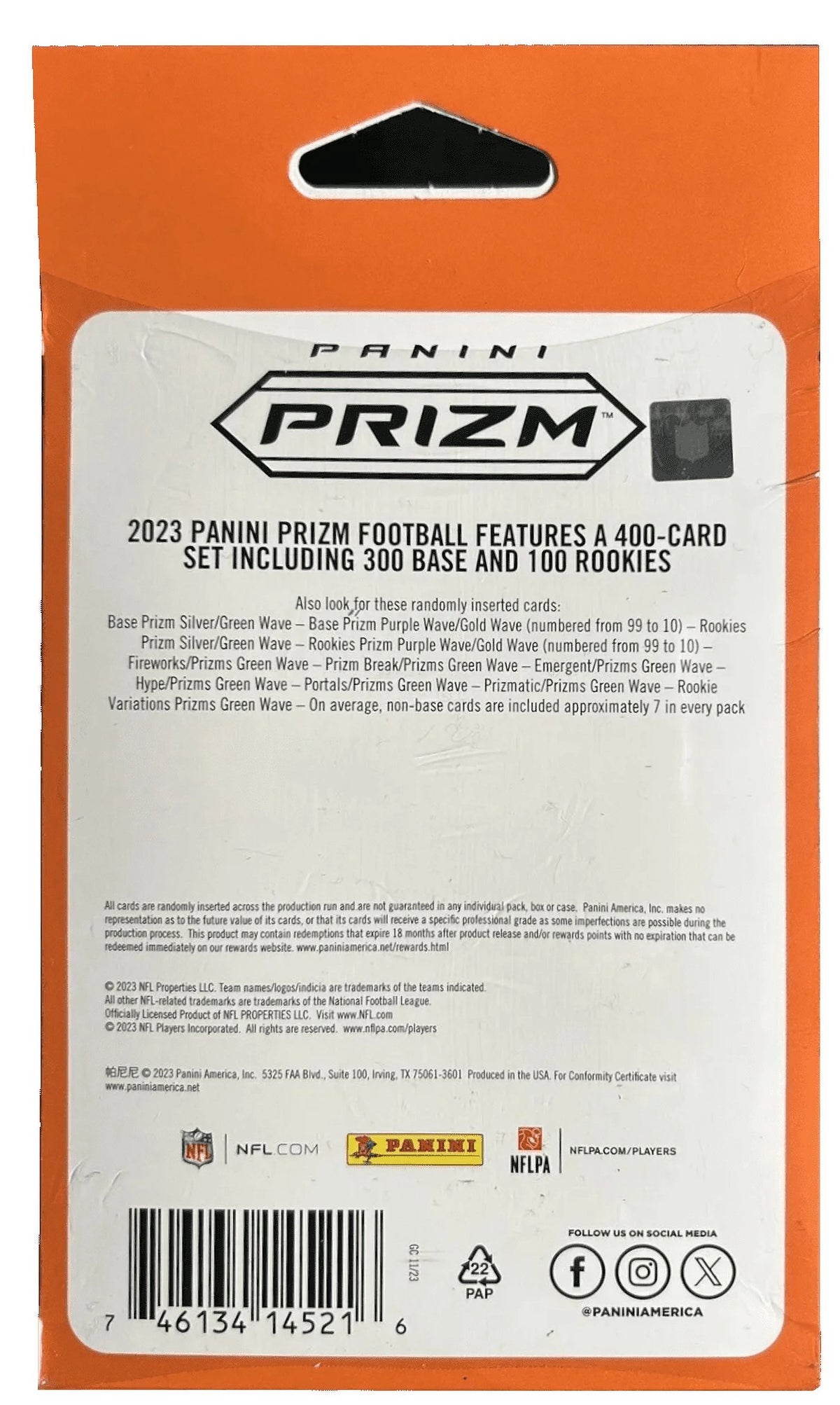 2023 Panini Prizm Football Hanger Box Trading Cards H635