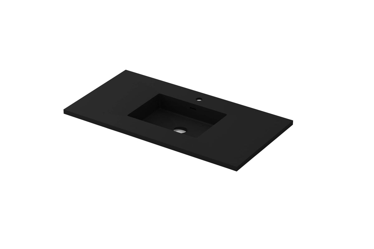 42 inch Matte Black Solid Surface Countertop E39784
