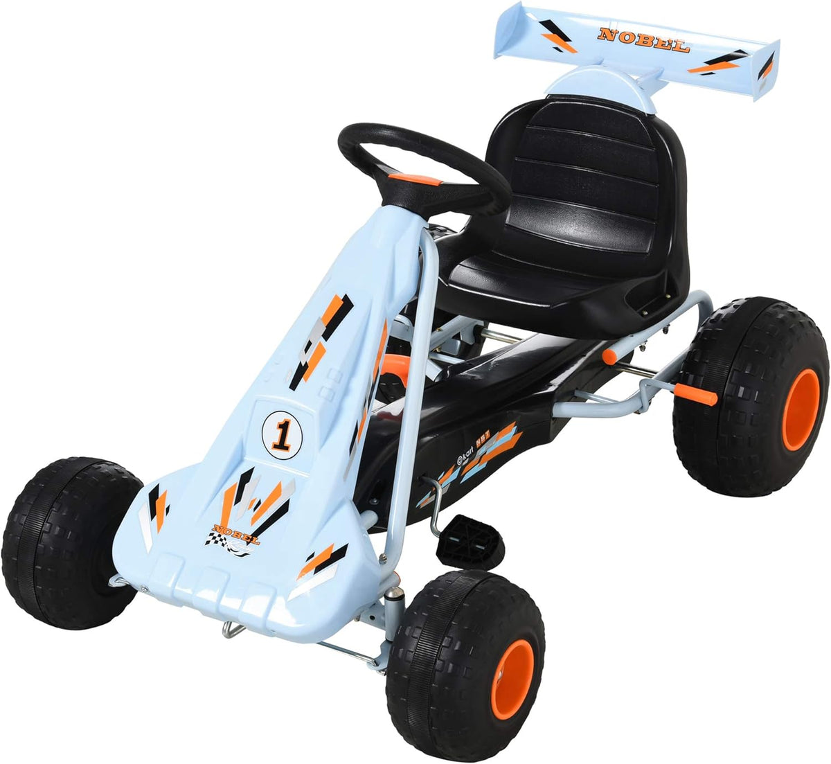 White Plastic Pedal Go Kart with Adjustable Seat I282