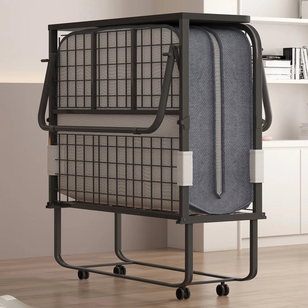 Folding Bed with Memory Foam Mattress and Headboard H11207