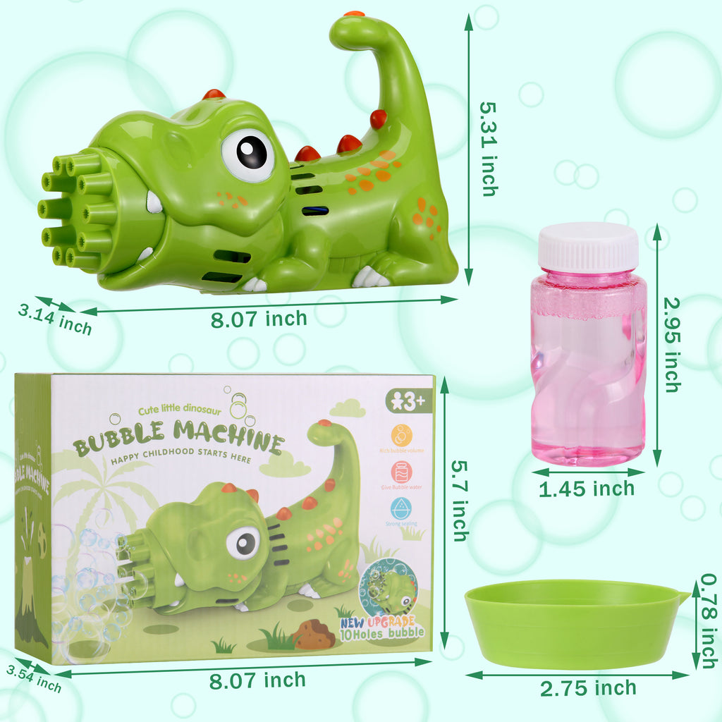 2PACK Bubble Gun Bubble Machine Handheld Bubble Maker with Bubble Solution & Tray T1881