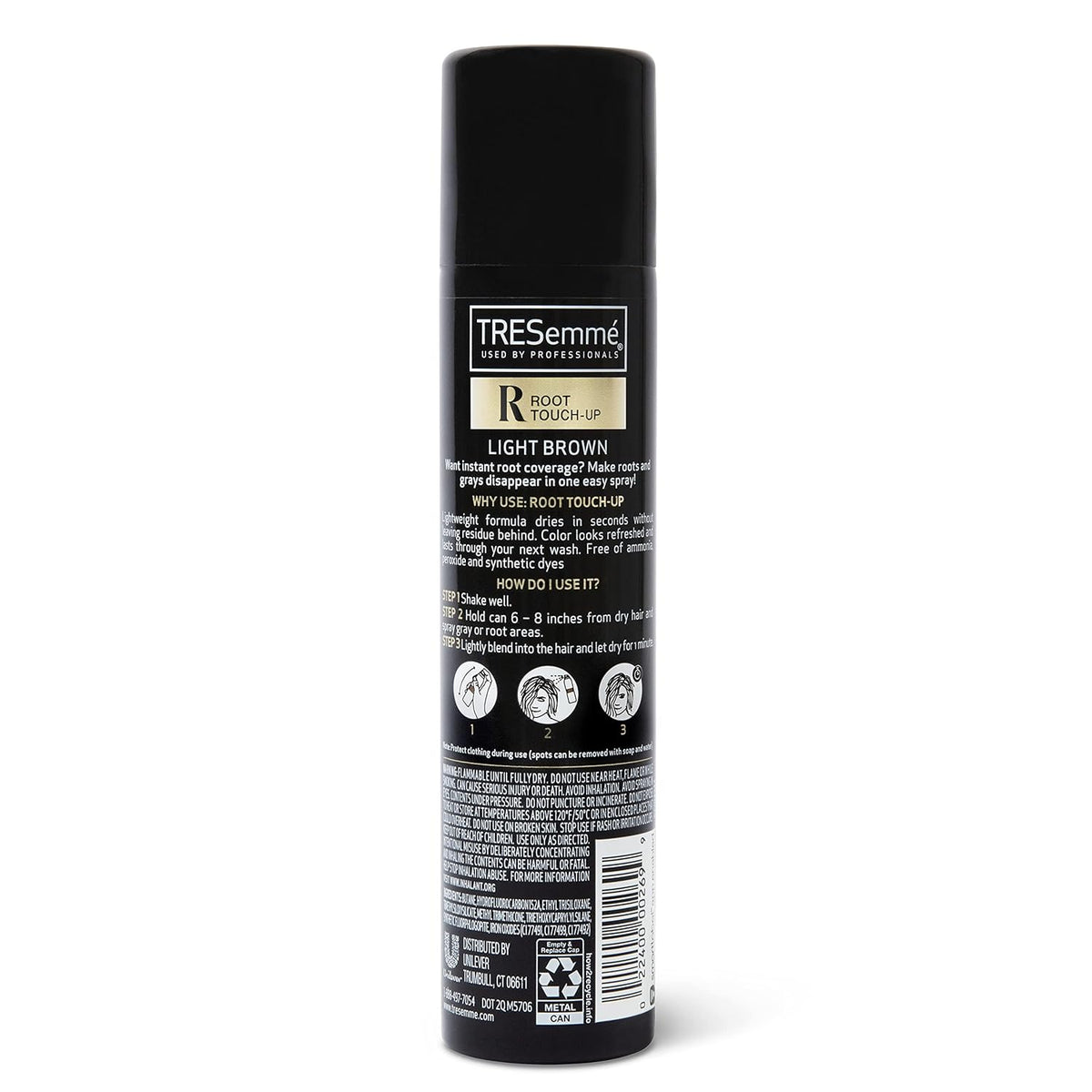 Light Brown Ammonia-free Peroxide-free Root Cover Up Spray 2.5 oz (Pack of 2) Y490475